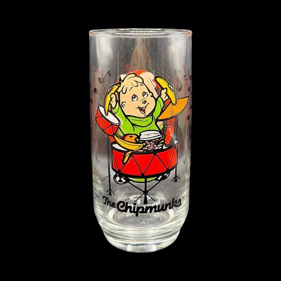 Vintage Alvin & The Chipmunks & Chipettes Drinking Glasses Set of 4 - 1980s - Picture 8 of 10